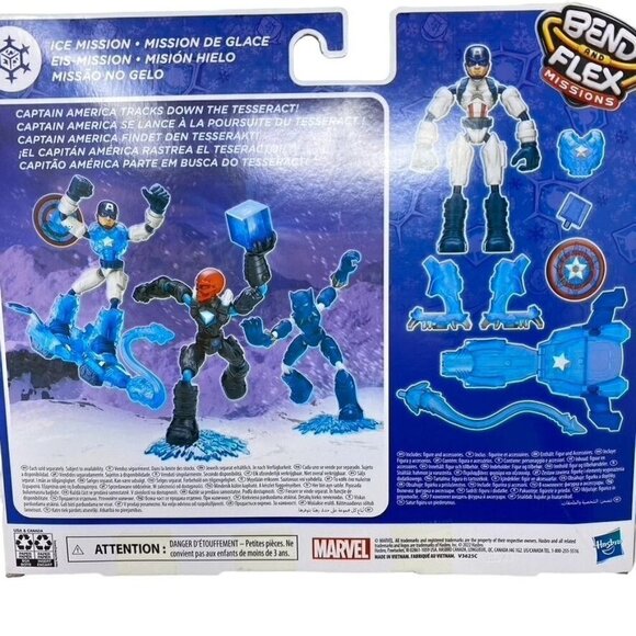Marvel Avengers Bend and Flex Missions Captain America Ice Mission Figure - Picture 8 of 9
